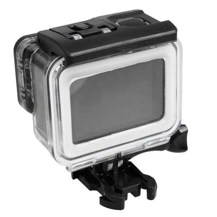 For GoPro HERO5 30m Waterproof PC & ABS Housing Protective Case + Touch Back Cover with Buckle Basic Mount & Long Screw, Backcover Size: 7 x 6 cm