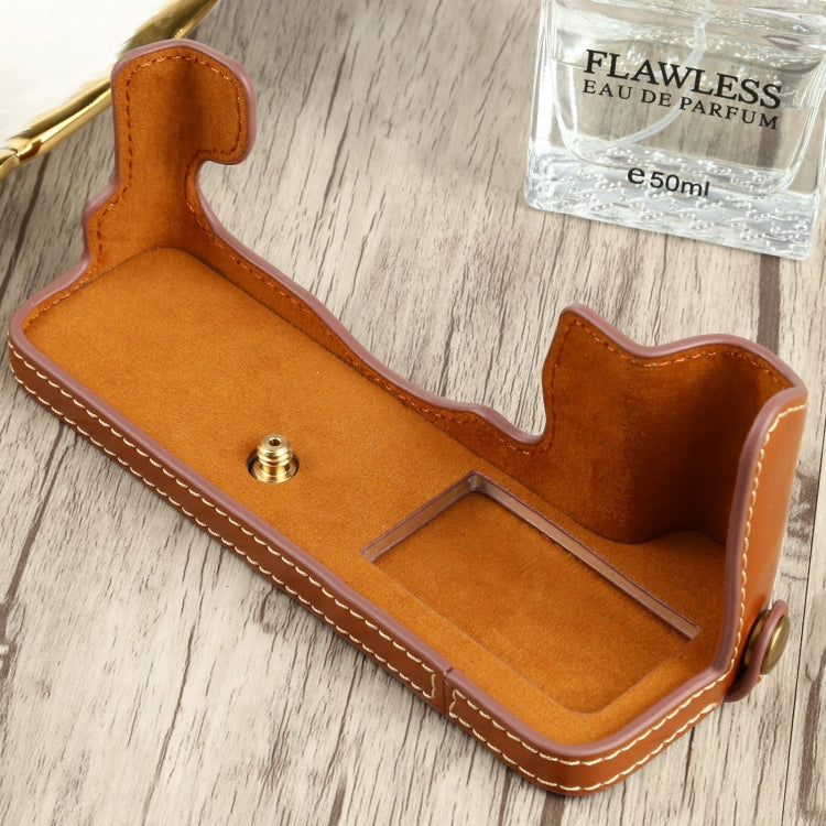 1/4 inch Thread PU Leather Camera Half Case Base for FUJIFILM X-T4, For FUJIFILM X-T4
