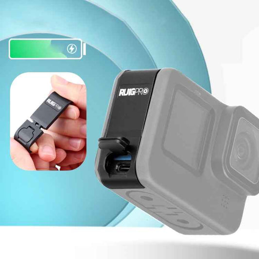 RUIGPRO Aluminum Alloy Battery Side Interface Cover for GoPro HERO10 Black / HERO9 Black