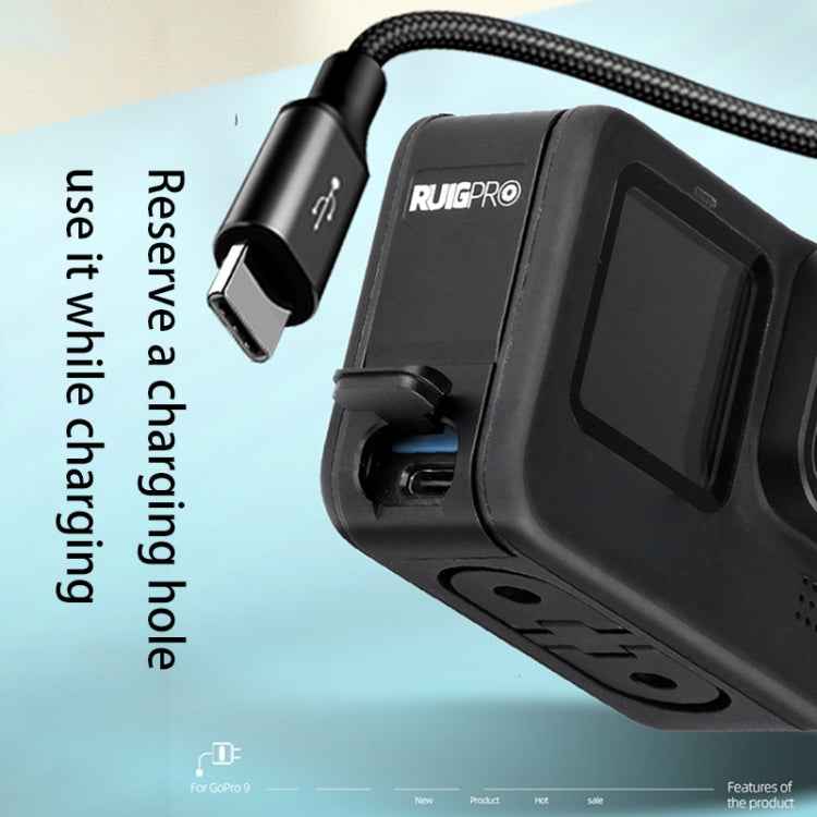 RUIGPRO Aluminum Alloy Battery Side Interface Cover for GoPro HERO10 Black / HERO9 Black