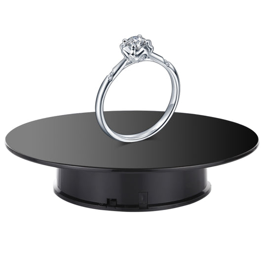 25cm 360 Degree Electric Rotating Mirror Surface Turntable Display Stand Video Shooting Props Turntable for Photography, Load 3kg, Powered by Battery, 25cm Mirror/Powered by Battery(B), 25cm Mirror/Powered by Battery(W), 25cm Mirror/Powered by Battery(WB)