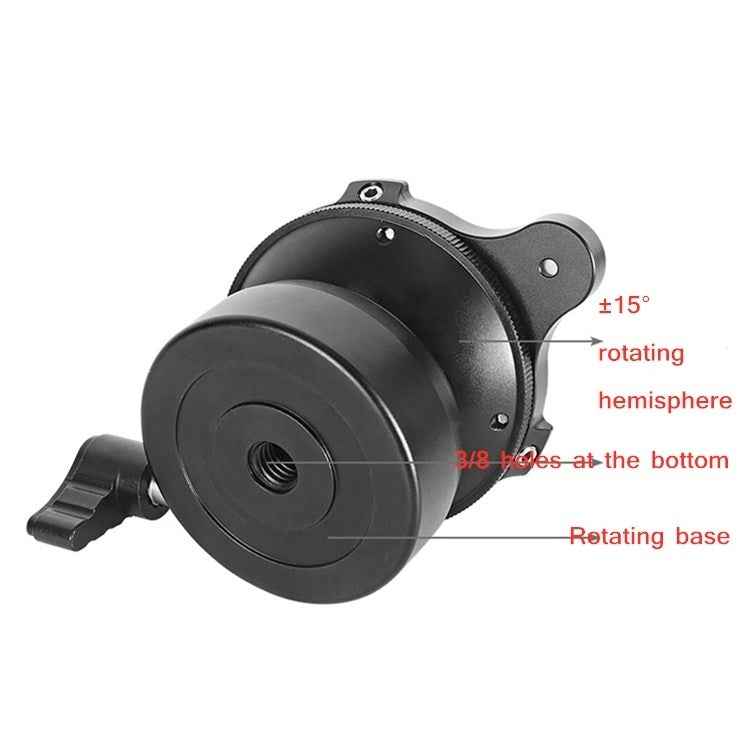 BEXIN DY-60N 3/8 inch Thread Dome Professional Tripod Leveling 360 Degree Panorama Head Base with Bubble Level & 3/8 inch Screw Adapter