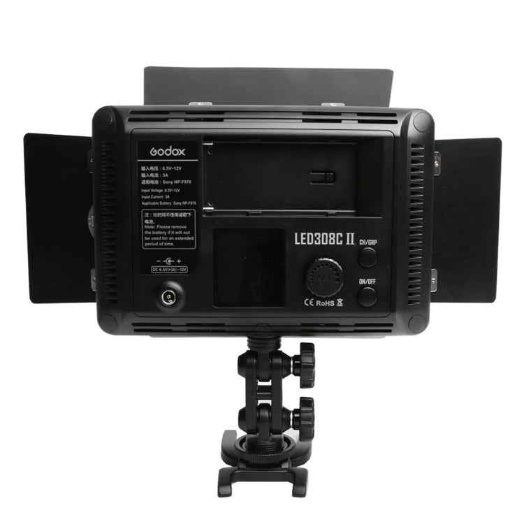 Godox LED308C II 308LEDs Dimmable Photography Light 860LUX Professional Vlogging Video & Photo Studio Light for Canon / Nikon DSLR Cameras