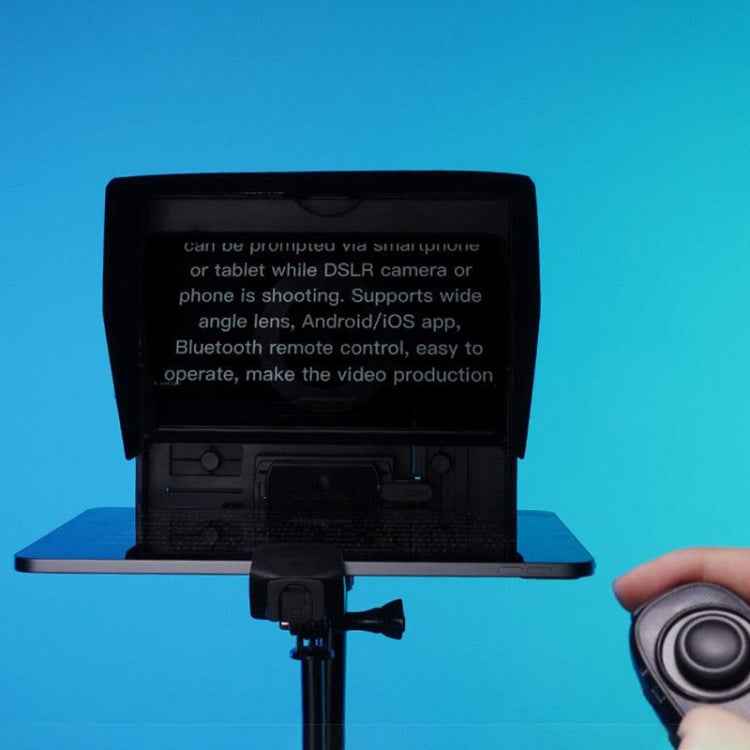 FEELWORLD TP10 Portable 10-inch Folding Teleprompter with Remote Control Lens Adapter Ring For Below 10 inches Smartphone / Tablet