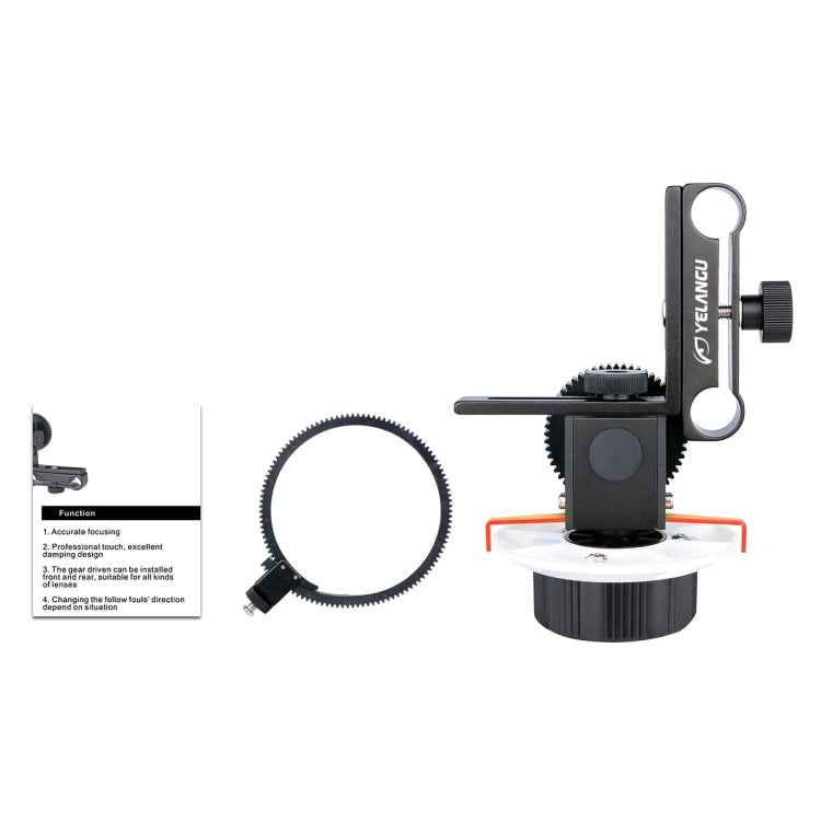 YELANGU F0 Camera Follow Focus with Gear Ring Belt for Canon / Nikon / Video Cameras / DSLR Cameras