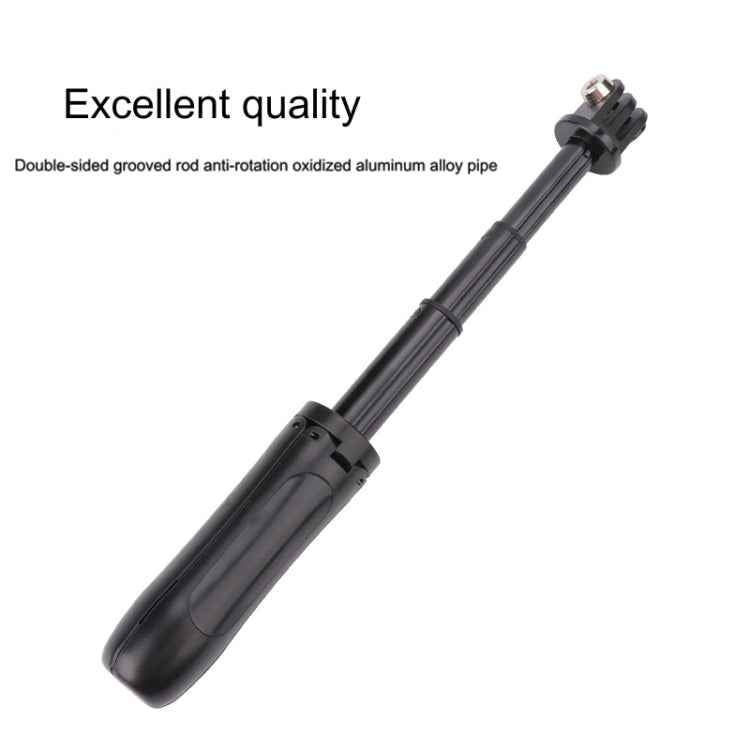 Multi-functional Foldable Tripod Holder Selfie Monopod Stick for GoPro, Insta360, DJI and Other Action Cameras, Length: 12-23cm