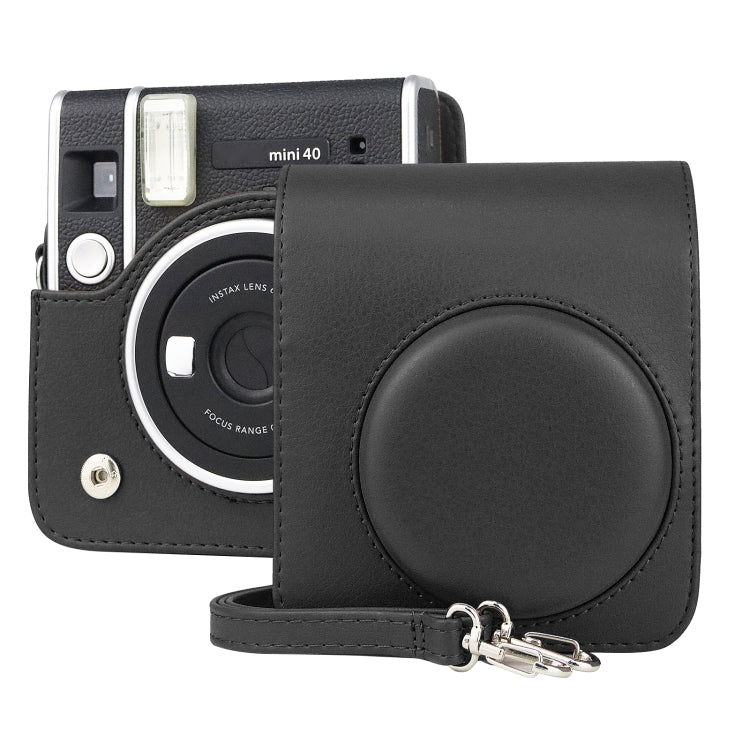Full Body Camera Retro PU Leather Case Bag with Strap for FUJIFILM instax mini 40, For FUJIFILM instax mini 40