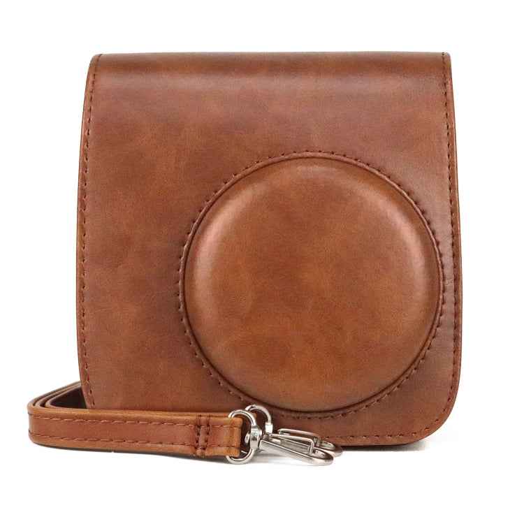 Retro Full Body PU Leather Case Camera  Bag with Strap for FUJIFILM instax mini 7+