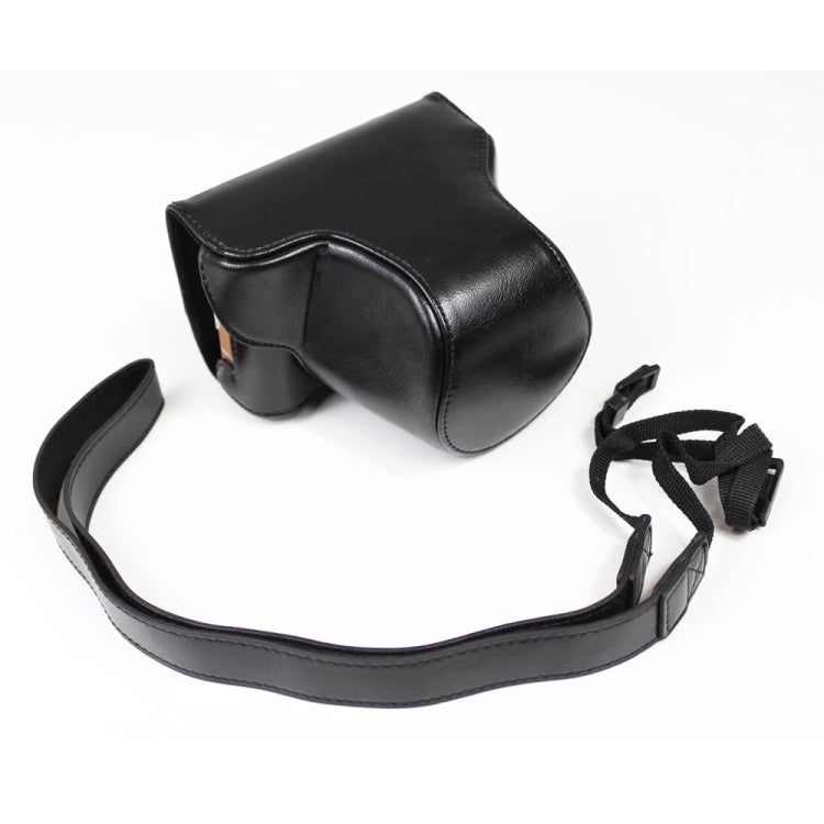 PU Leather Camera Full Body Case Bag with Strap for FUJIFILM X-A7 / X-A20 (15-55mm Lens)
