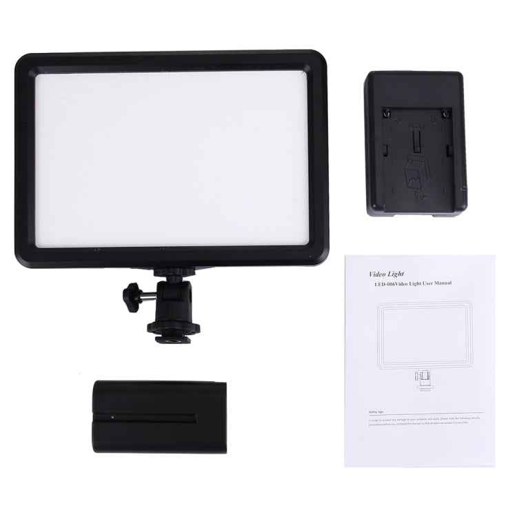 LED-006 104 LED 850LM Dimmable Video Light on-Camera Photography Lighting Fill Light for Canon, Nikon, DSLR Camera