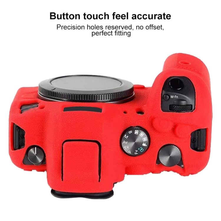 For Canon EOS R6 Litchi Texure Soft Silicone Case