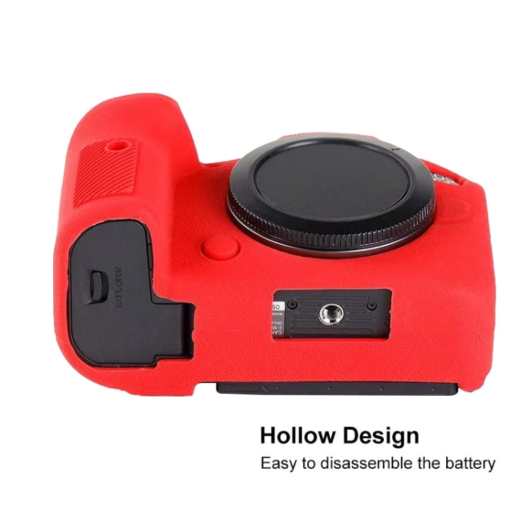 For Canon EOS R6 Litchi Texure Soft Silicone Case