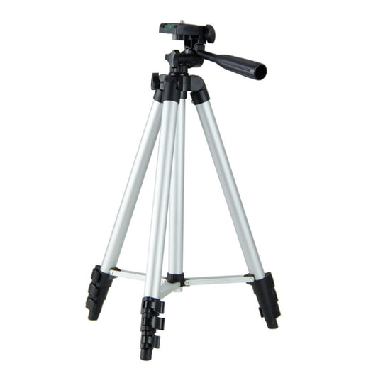 130cm 4-Section Folding Aluminum Alloy Tripod Mount with Three-Dimensional Head