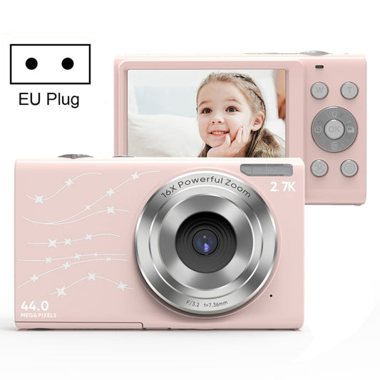 DC402 2.4 inch 44MP 16X Zoom 1080P Full HD Digital Camera Children Card Camera, EU Plug