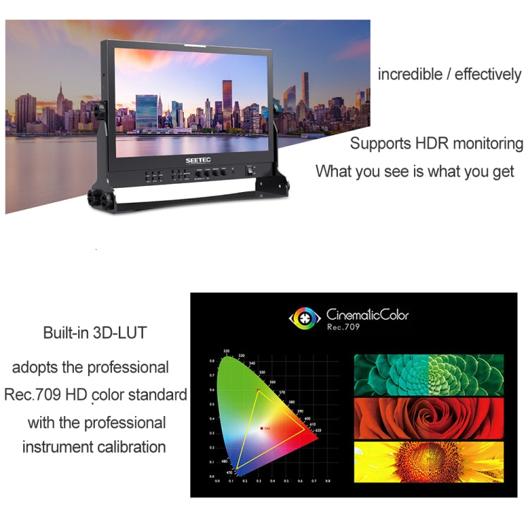 SEETEC ATEM156S 15.6 inch 3G-SDI HDMI Full HD 1920x1080P Multi-camera Broadcast Monitor, ATEM156S