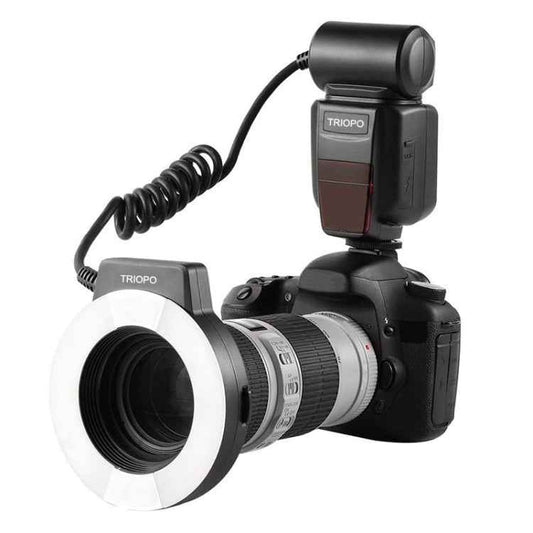 TRIOPO TR-15EX Macro Ring TTL Flash Light with 6 Different Size Adapter Rings For Nikon I-TTL
