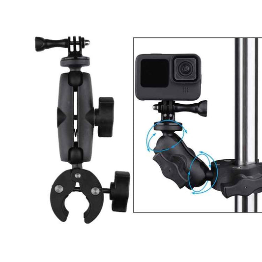 Extended Version 360 Rotation Adjustable Action Camera Clamp Plier Base Holder