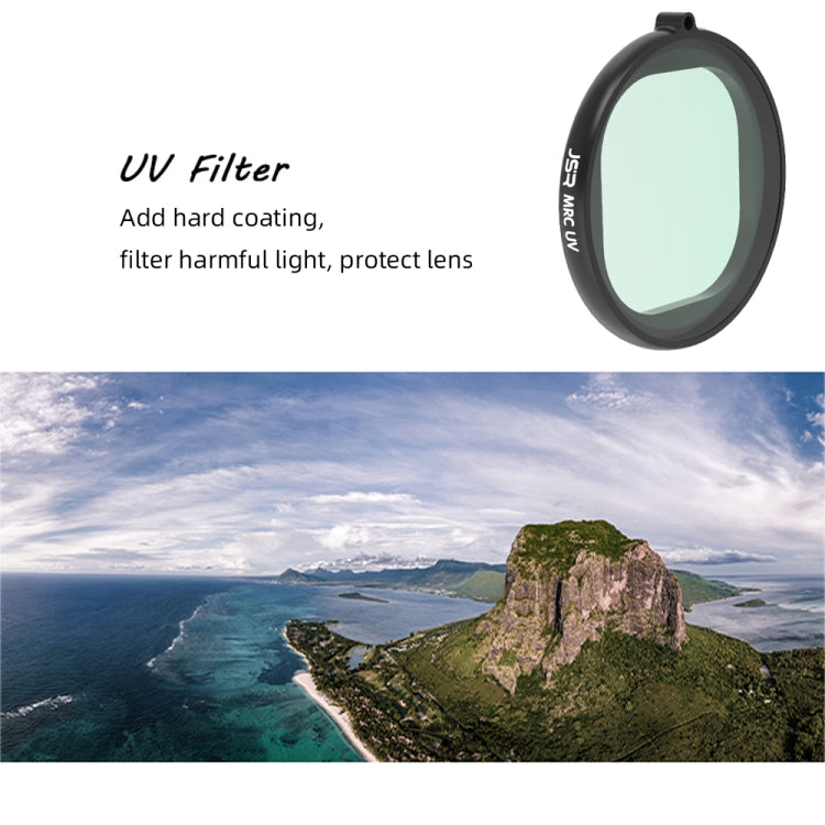 JSR Round Housing Diving 6 in 1 UV + CPL + 16X Macro + Red + Yellow + Purple Lens Filter for GoPro HERO8 Black