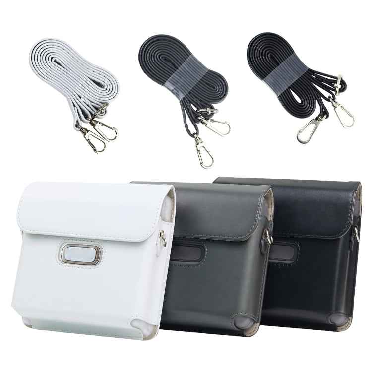 For FUJIFILM instax Link WIDE Full Body PU Leather Case Bag with Strap