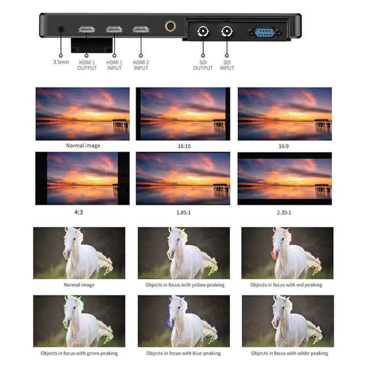 FEELWORLD LUT11S 10.1 inch Ultra High Bright 2000nit Touch Screen DSLR Camera Field Monitor, 3G-SDI 4K HDMI Input Output 1920 x 1200 IPS Panel