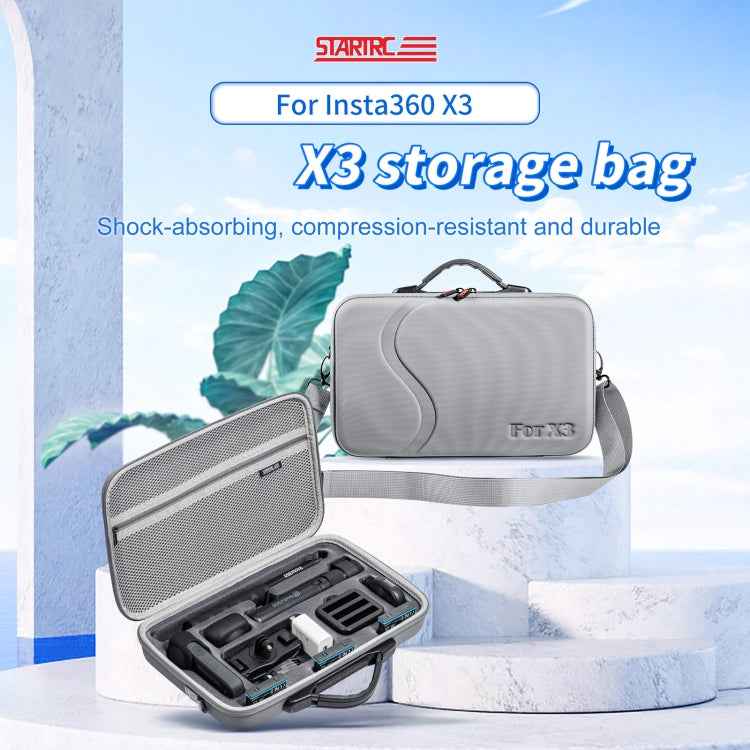 For Insta360 One X3 STARTRC Diamond Texture Camera and Accessories PU Storage Case Bag
