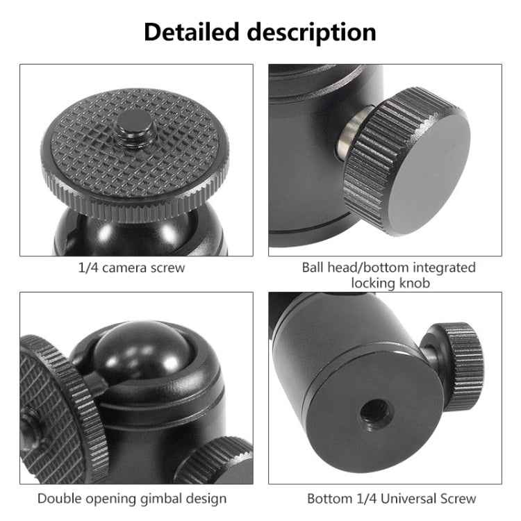 BEXIN K18A Mini 360 Degree Rotation Panoramic Metal Ball Head