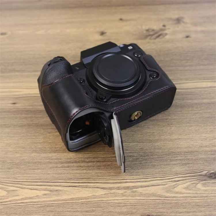 For Fujifilm XH2S 1/4 inch Thread PU Leather Camera Half Case Base
