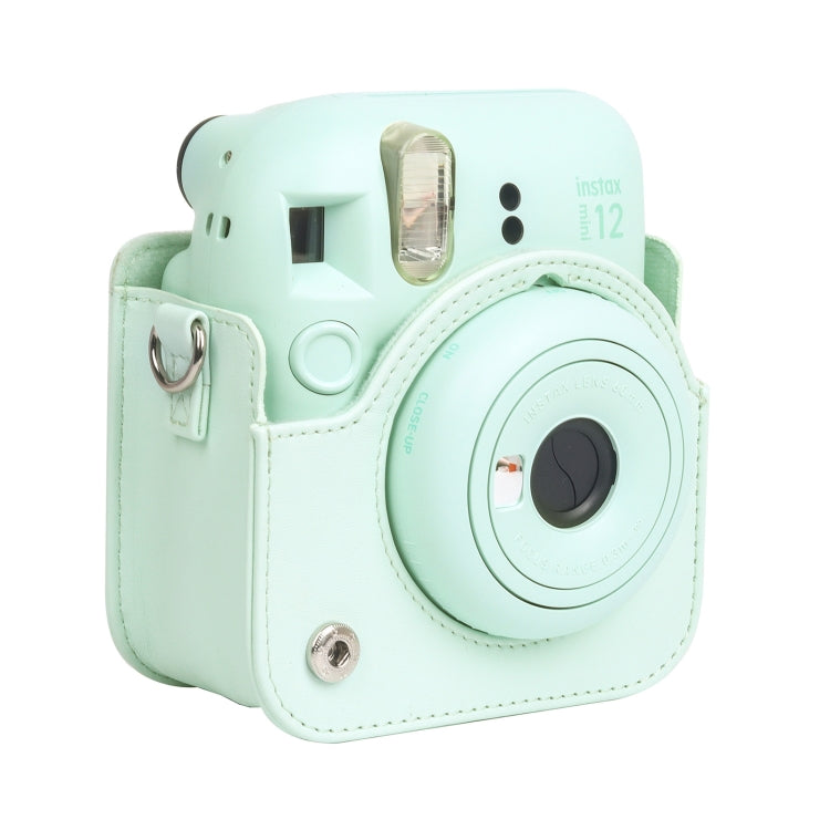 For FUJIFILM instax mini 12 Full Body Leather Case Camera Bag with Strap