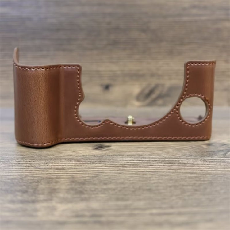 For FUJIFILM X-T5 1/4 inch Thread PU Leather Camera Half Case Base