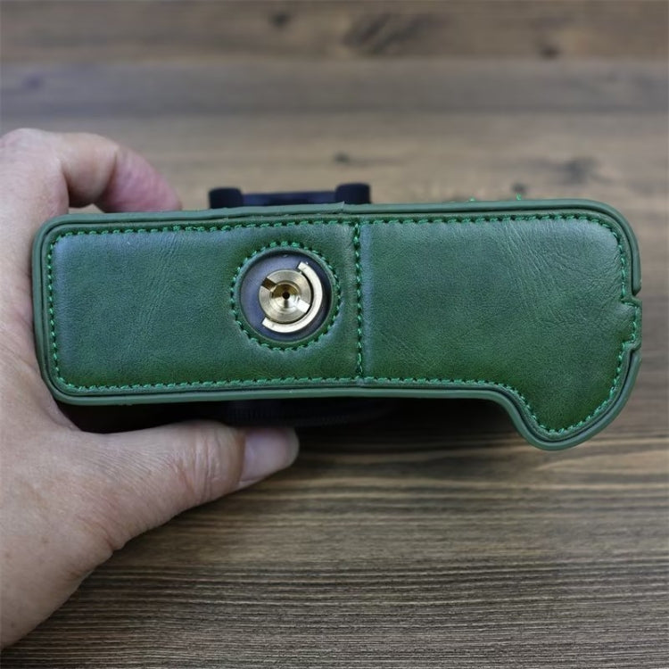 For FUJIFILM X-T5 1/4 inch Thread PU Leather Camera Half Case Base