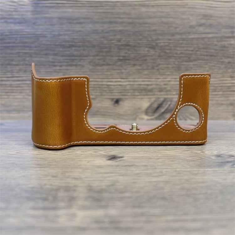For FUJIFILM X-T5 1/4 inch Thread PU Leather Camera Half Case Base