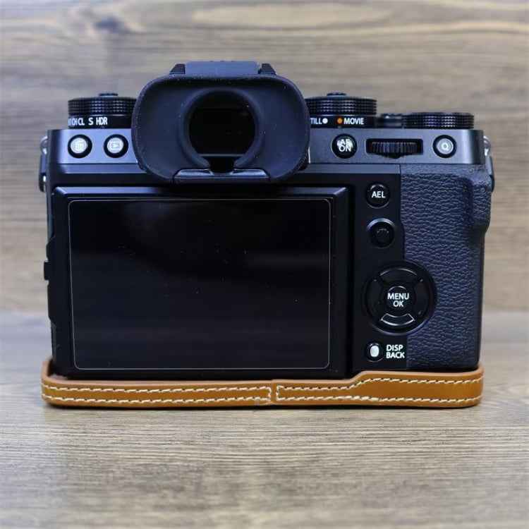For FUJIFILM X-T5 1/4 inch Thread PU Leather Camera Half Case Base