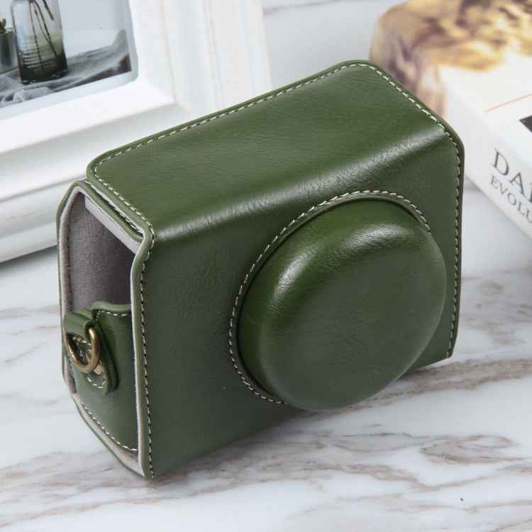 For Sony ZV-1F Vlog Camera Full Body Magnetic Leather Camera Case Bag with Strap