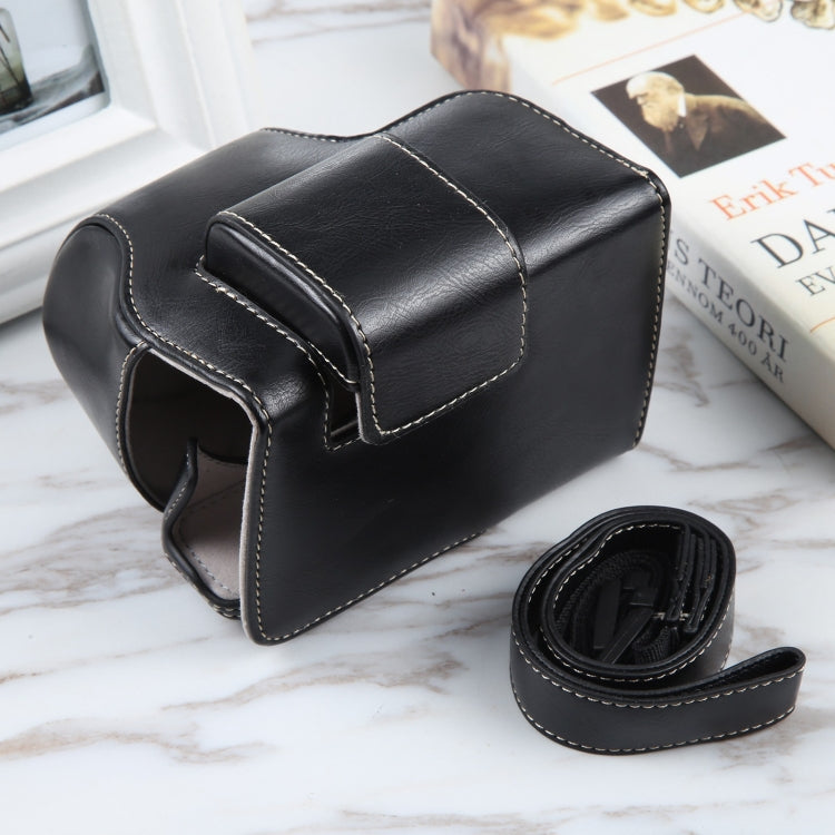 Estuche de cuero magnético de cuerpo completo para cámara Nikon Z50/Z30 con correa