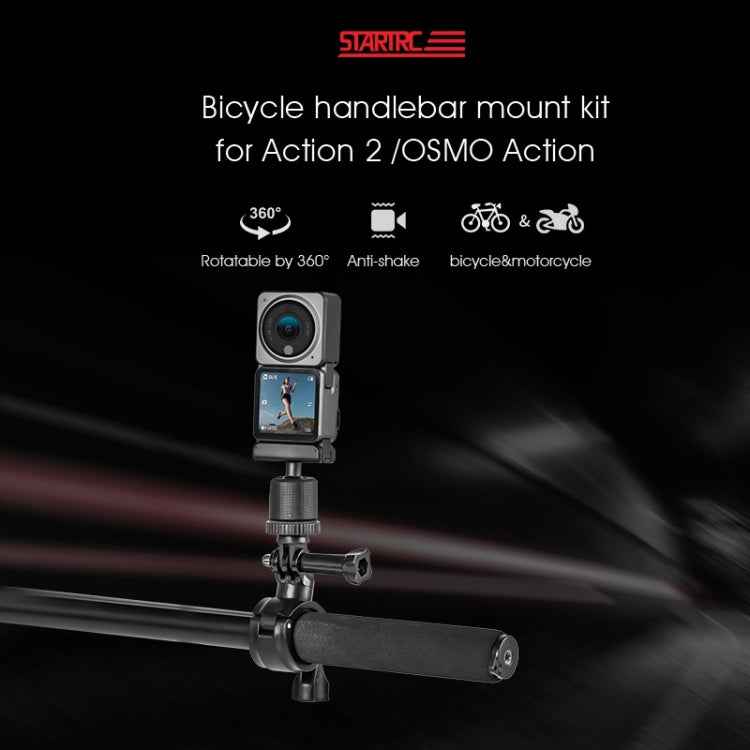 STARTRC Upgrade Bike Handlebar Fixed Mount Holder For DJI OSMO 360 / Action 3 / Action 2 / OSMO Action