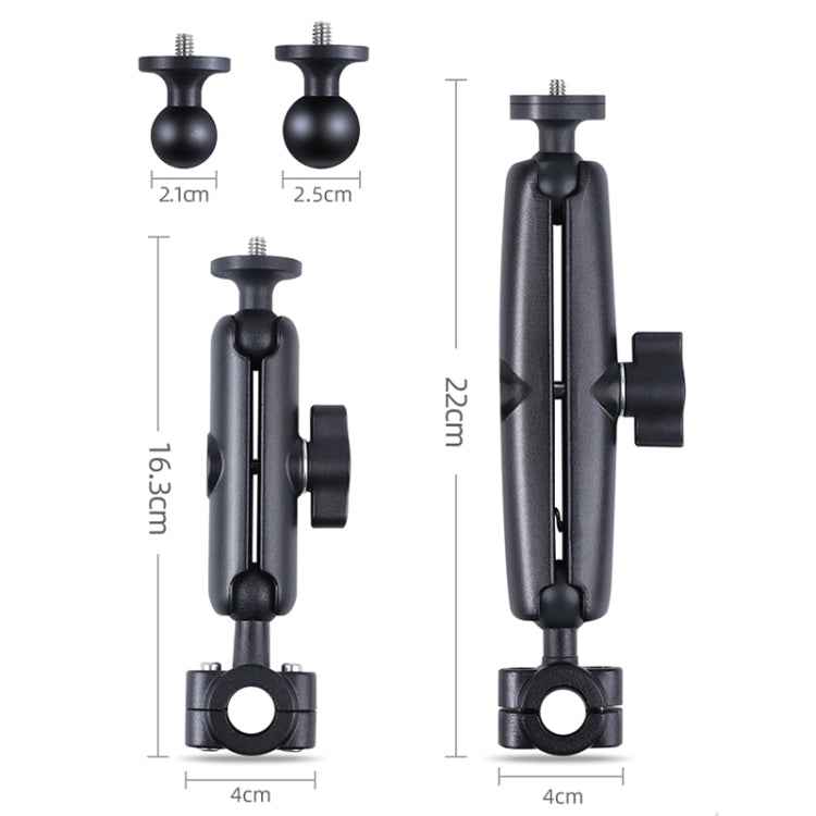 21mm Ballhead Car Front Seat Handlebar Fixed Mount Holder with Tripod Adapter & Screw for GoPro, Insta360, DJI and Other Action Cameras