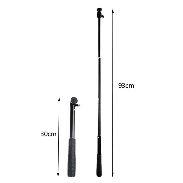 30-93cm Grip Foldable Tripod Holder Multi-functional Selfie Stick Monopod for GoPro, Insta360, DJI and Other Action Cameras, Phones