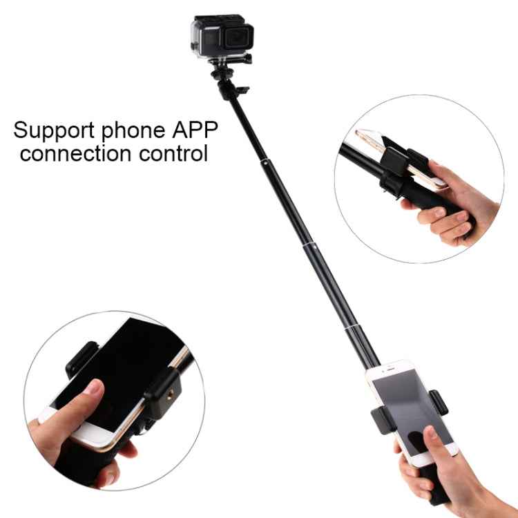 30-93cm Grip Foldable Tripod Holder Multi-functional Selfie Stick Monopod for GoPro, Insta360, DJI and Other Action Cameras, Phones