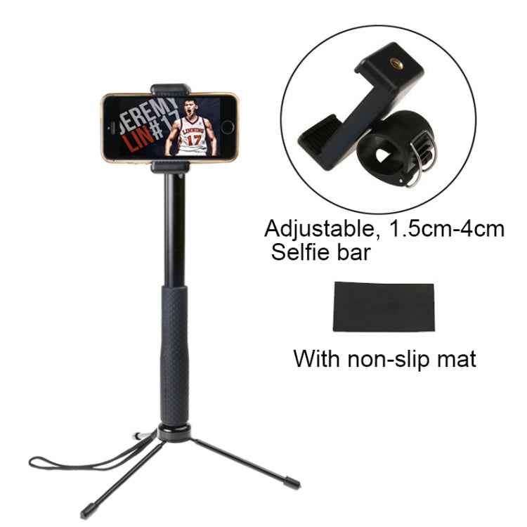 30-93cm Grip Foldable Tripod Holder Multi-functional Selfie Stick Monopod for GoPro, Insta360, DJI and Other Action Cameras, Phones