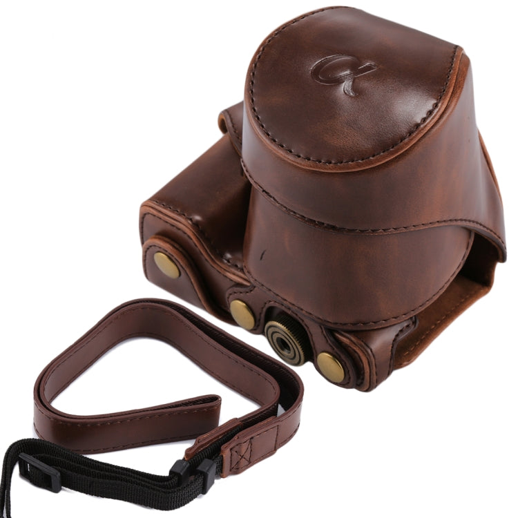 Full Body Camera PU Leather Case Bag with Strap for Sony NEX 5N / 5R / 5T (16-50mm / 18-55mm Lens), For Sony NEX 5N