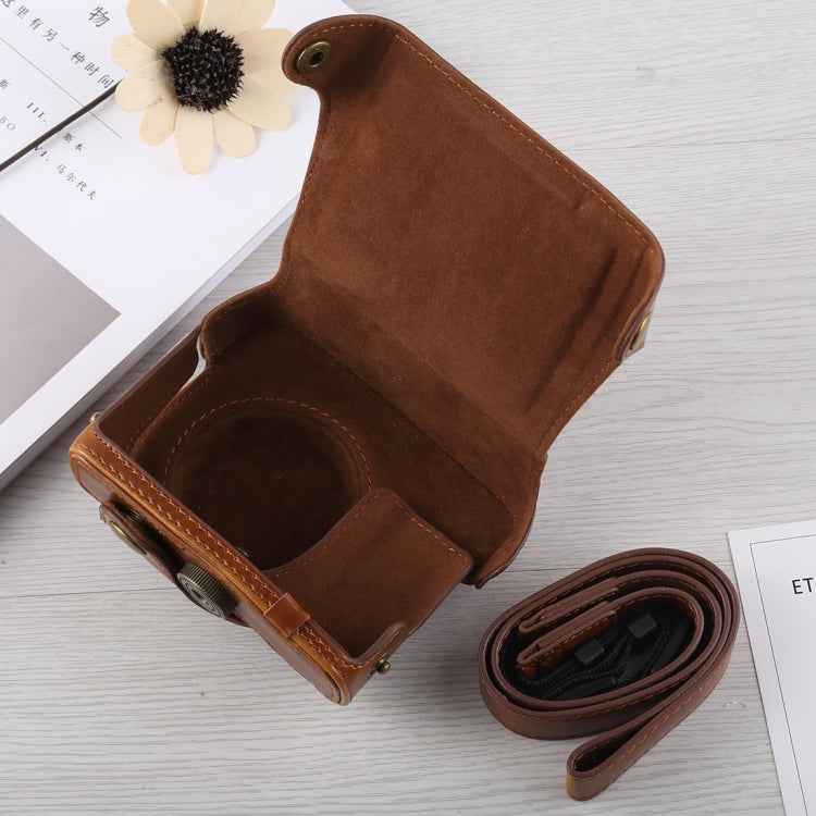 Full Body Camera PU Leather Case Bag with Strap for Canon G16