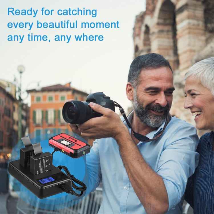 SJCAM SJ7000 / SJ6000 / SJ5000 / SJ4000 Battery LCD Screen Dual Batteries Charger, Displays Charging Capacity