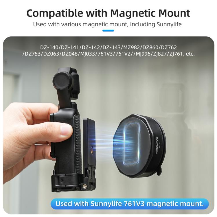 Sunnylife Universal Suction Cup Adapter Base Strong Suction Sucker for Action Camera