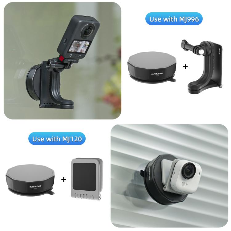 Sunnylife Universal Suction Cup Adapter Base Strong Suction Sucker for Action Camera