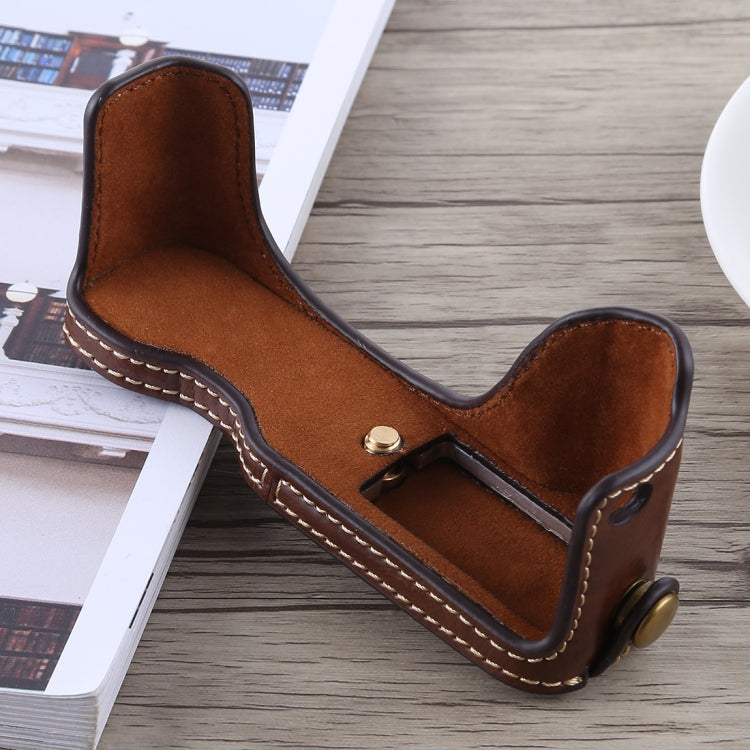 1/4 inch Thread PU Leather Camera Half Case Base for Canon G7 X Mark II