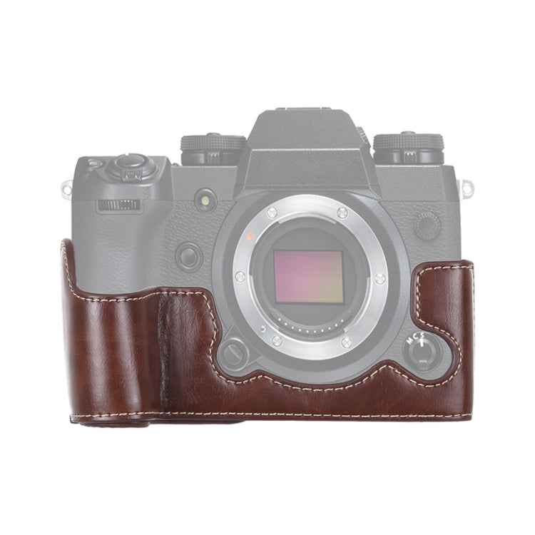1/4 inch Thread PU Leather Camera Half Case Base for FUJIFILM X-H1