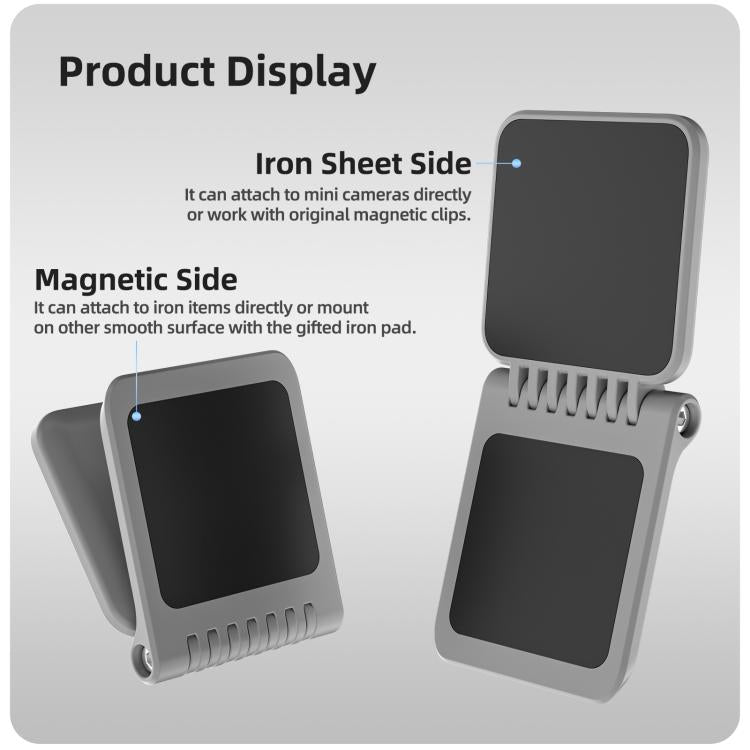 Sunnylife Universal Magnetic Mount Portable Tabletop Base Bracket Angles Adjustable 180 Rotation Holder for Mini Cameras, MJ120 Universal