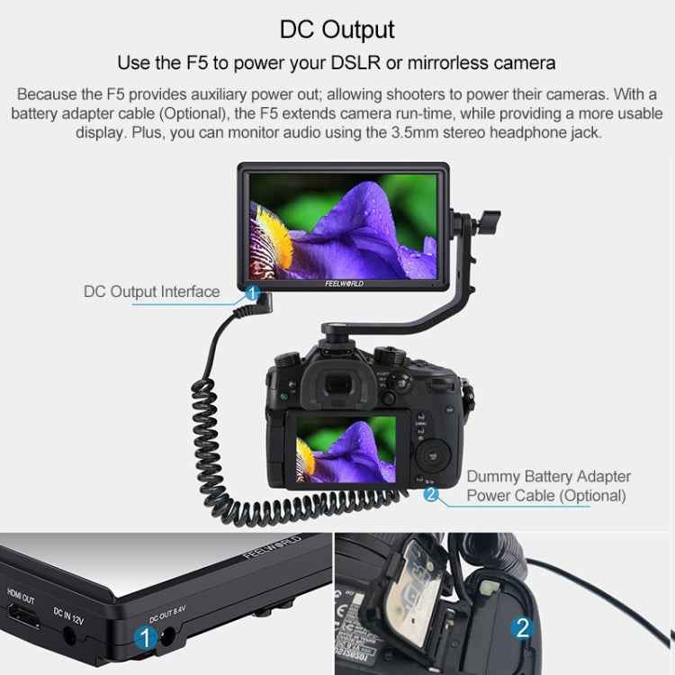 FEELWORLD S55 V2 1920x1152 HDMI 5.5 inch Camera Field Monitor