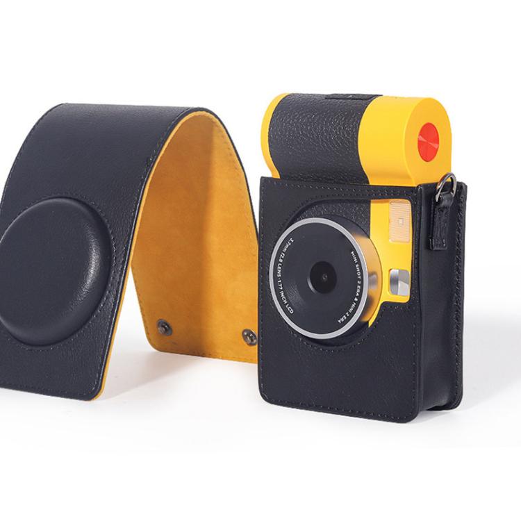 Vertical Full Body Camera Vegan Leather Case Bag with Strap For Kodak MiniShot2 Era MS200, For Kodak MINI SHOT 2 ERA MS200