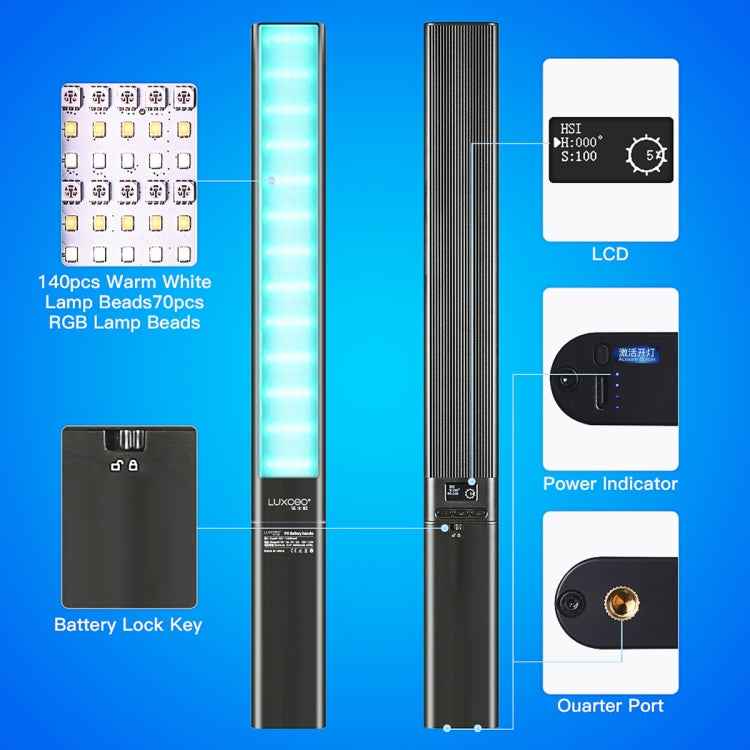 LUXCeO P6 RGB Colorful Photo LED Stick Video Light Handheld APP Control Full Color LED Fill Light